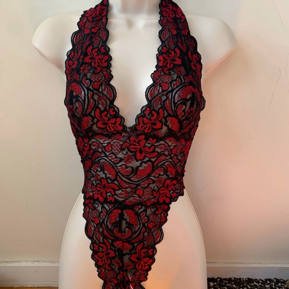 Vintage Fredericks of Hollywood Lace Bodysuit